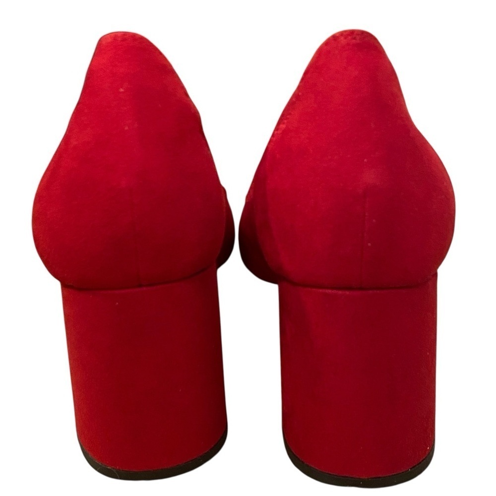 Ann Klein Womens Deep Red Berkley Pump Point Toe Heels - Picture 7 of 10